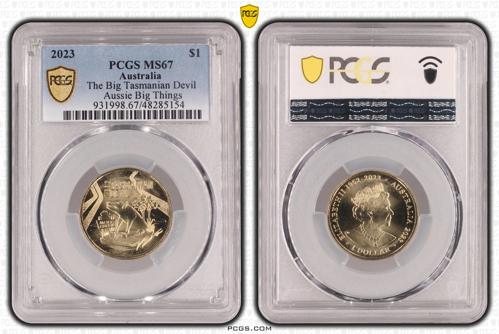 The Big Tasmanian Devil Aussie Big Things, One Dollar, 2023, PCGS MS67