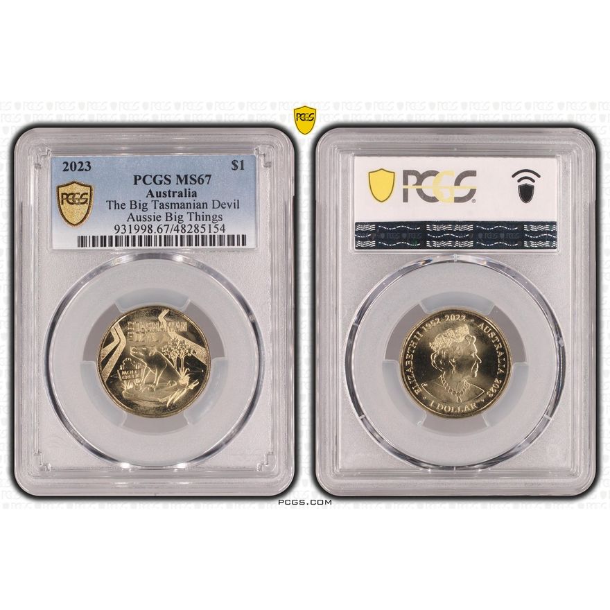 The Big Tasmanian Devil Aussie Big Things, One Dollar, 2023, PCGS MS67