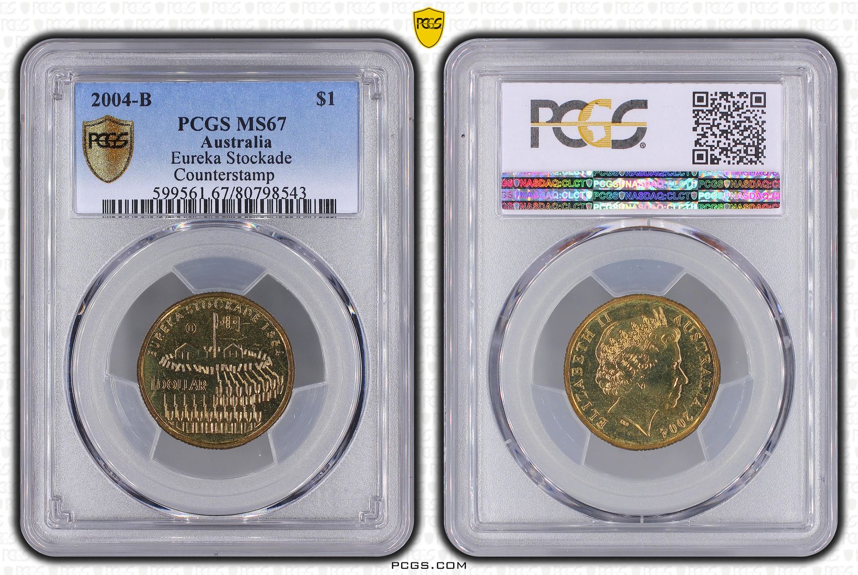 Elizabeth II, Eureka Stockade, One Dollar, 2004-B, PCGS MS67