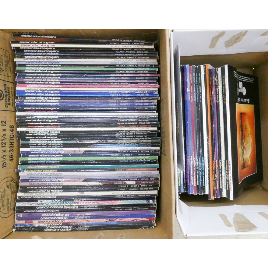2 Boxes American Indian Art Magazines