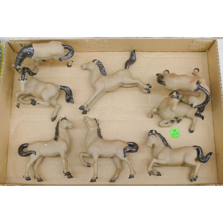 Box 8 Chinese Horses Bisque Figures