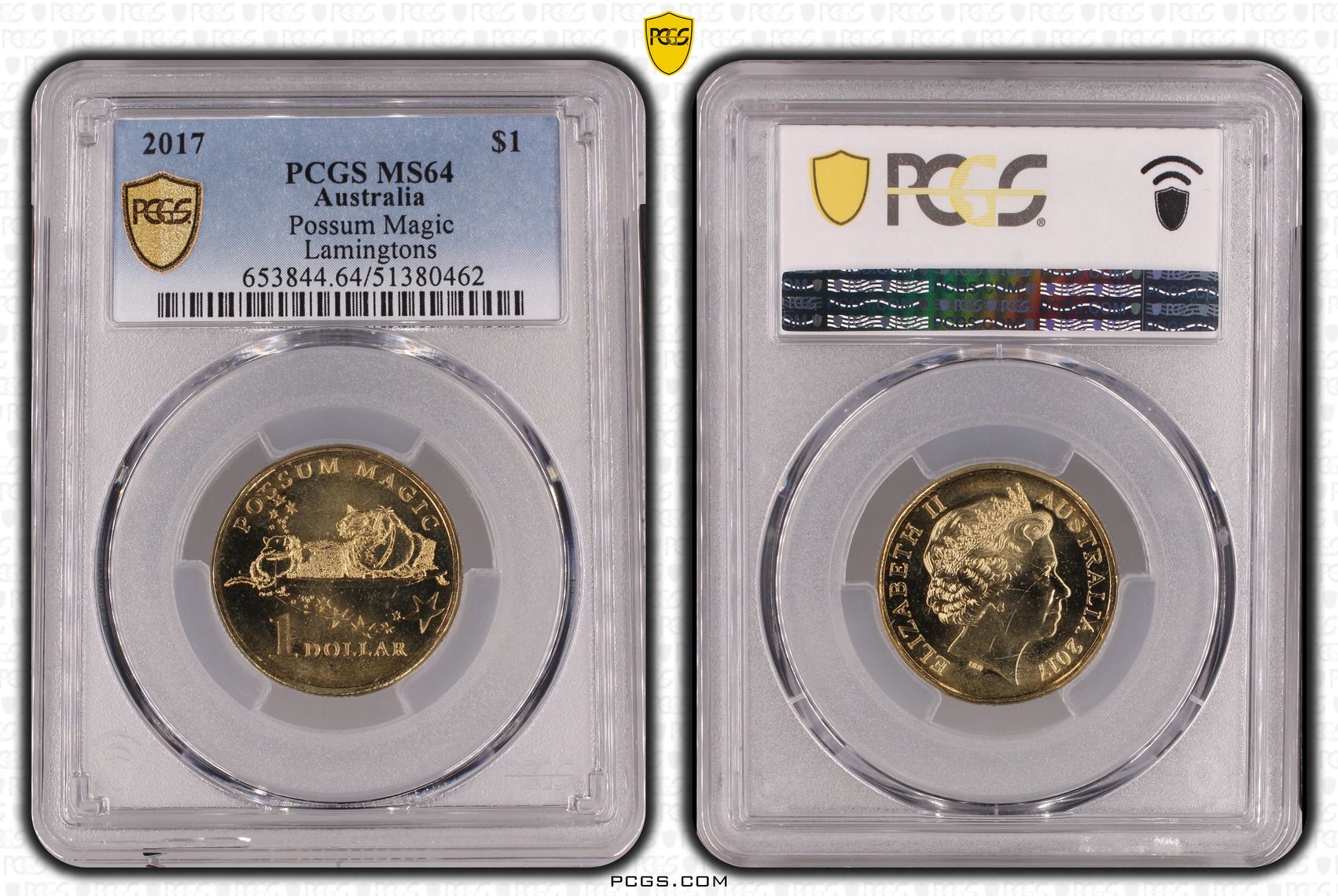 Possum Magic Lamingtons, One Dollar, 2017, PCGS MS64