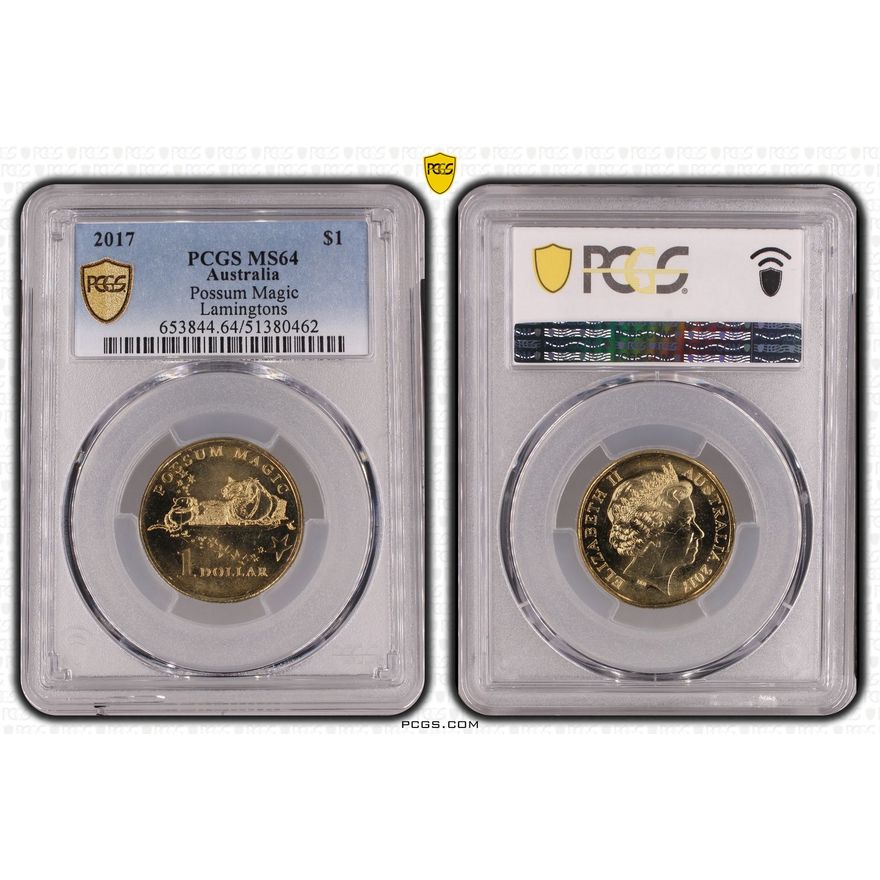 Possum Magic Lamingtons, One Dollar, 2017, PCGS MS64