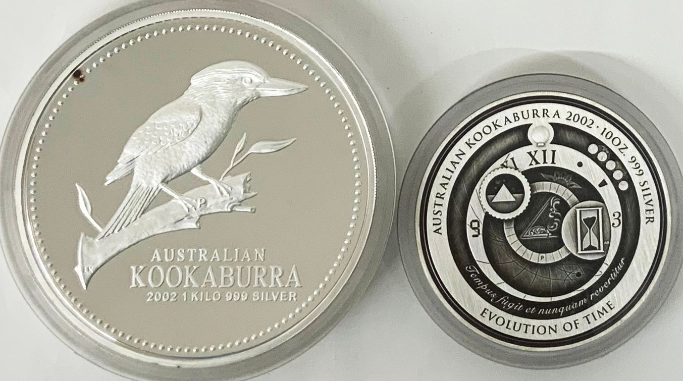 オーストラリア クッカバラ ワライカワセミ銀貨 2002年 1キロ