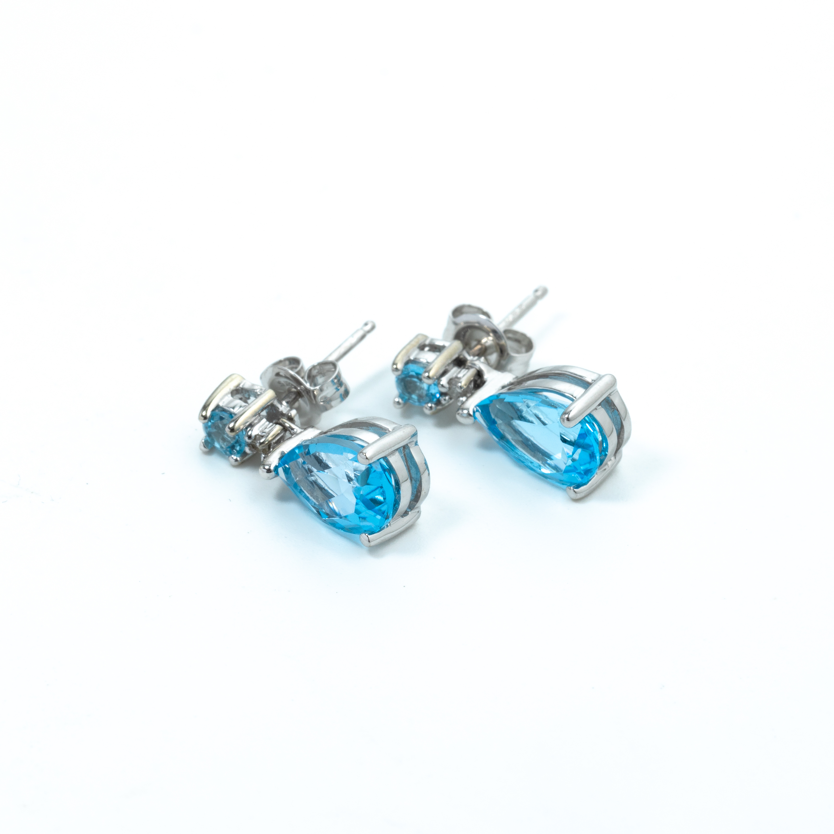 Topaz 10ct Gold Drop Earrings,