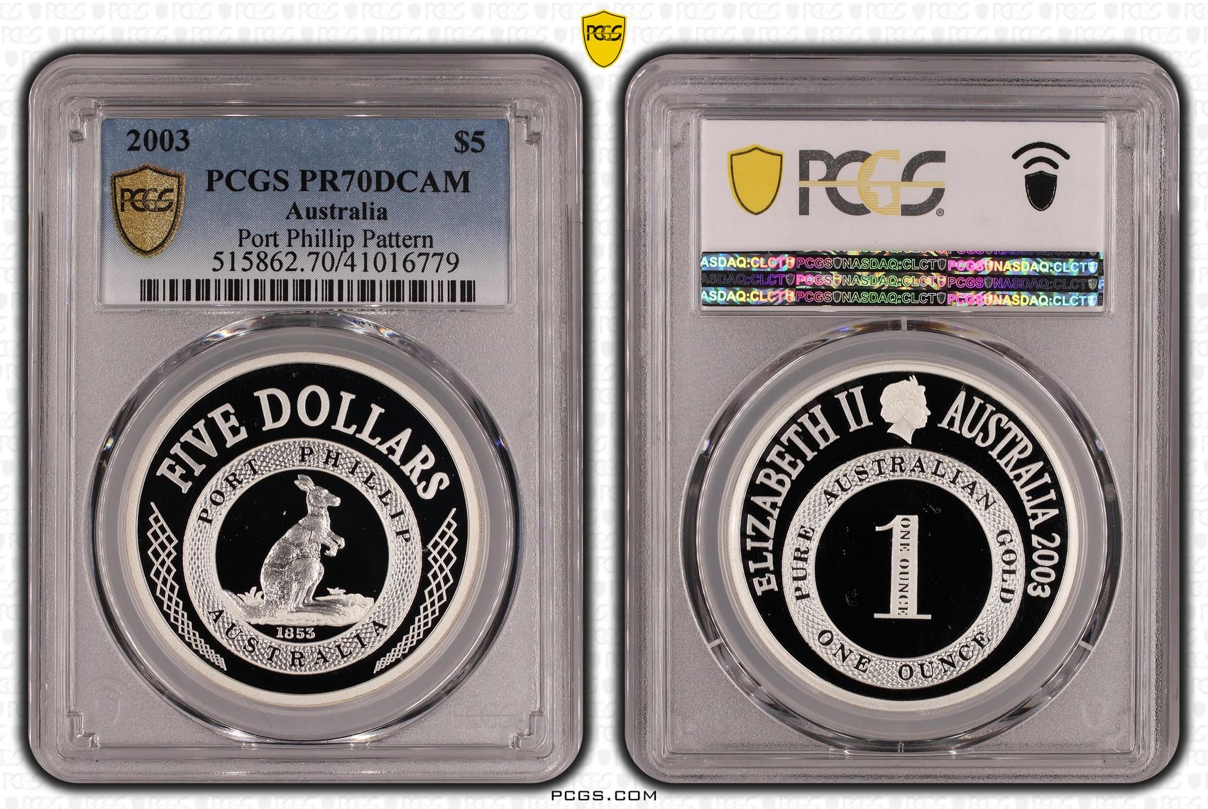 Elizabeth II, Five Dollar, 2003, PR70DCAM