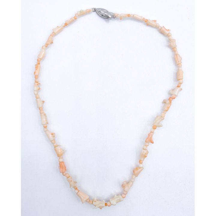Vintage Japanese Natural Coral Necklace 16'' in Original Box