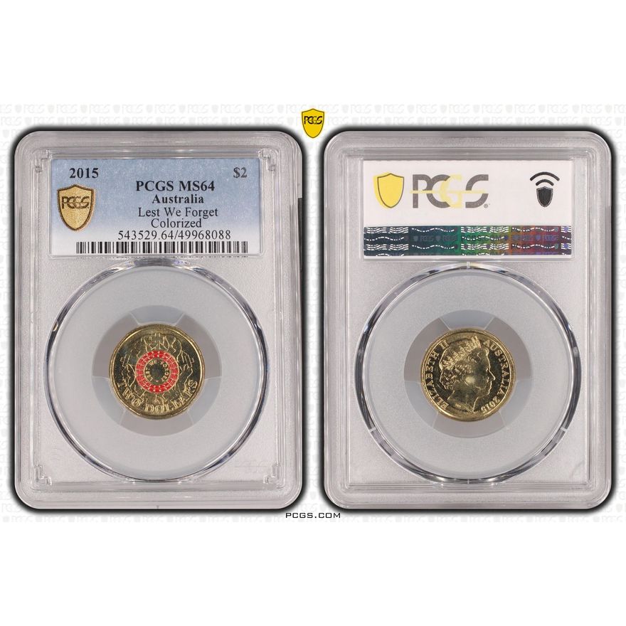 Lest We Forget Colorized, Two Dollar, 2015, PCGS MS64