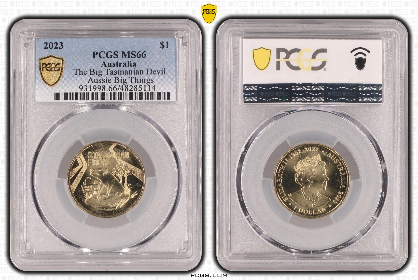 337 · The Big Tasmanian Devil Aussie Big Things, One Dollar, 2023, PCGS MS66