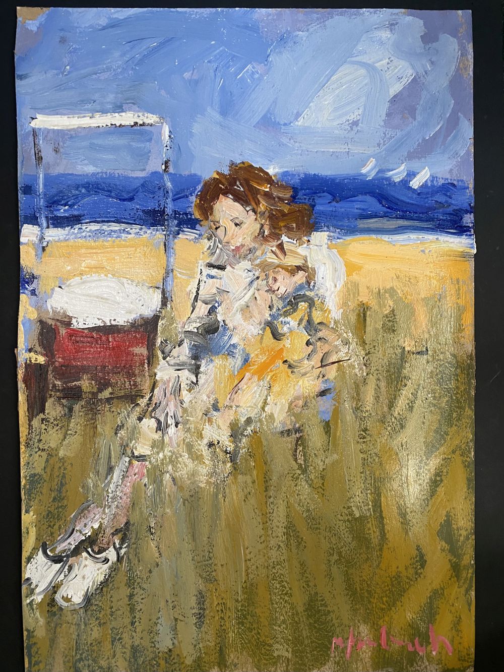 MARIE CARROLL (Irish, 20th Century), acrylic on card, signed lower