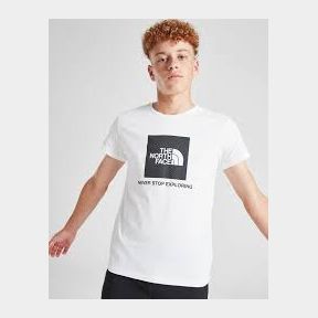 Teens box s/s tee tnf white tnf black 14 16 years |