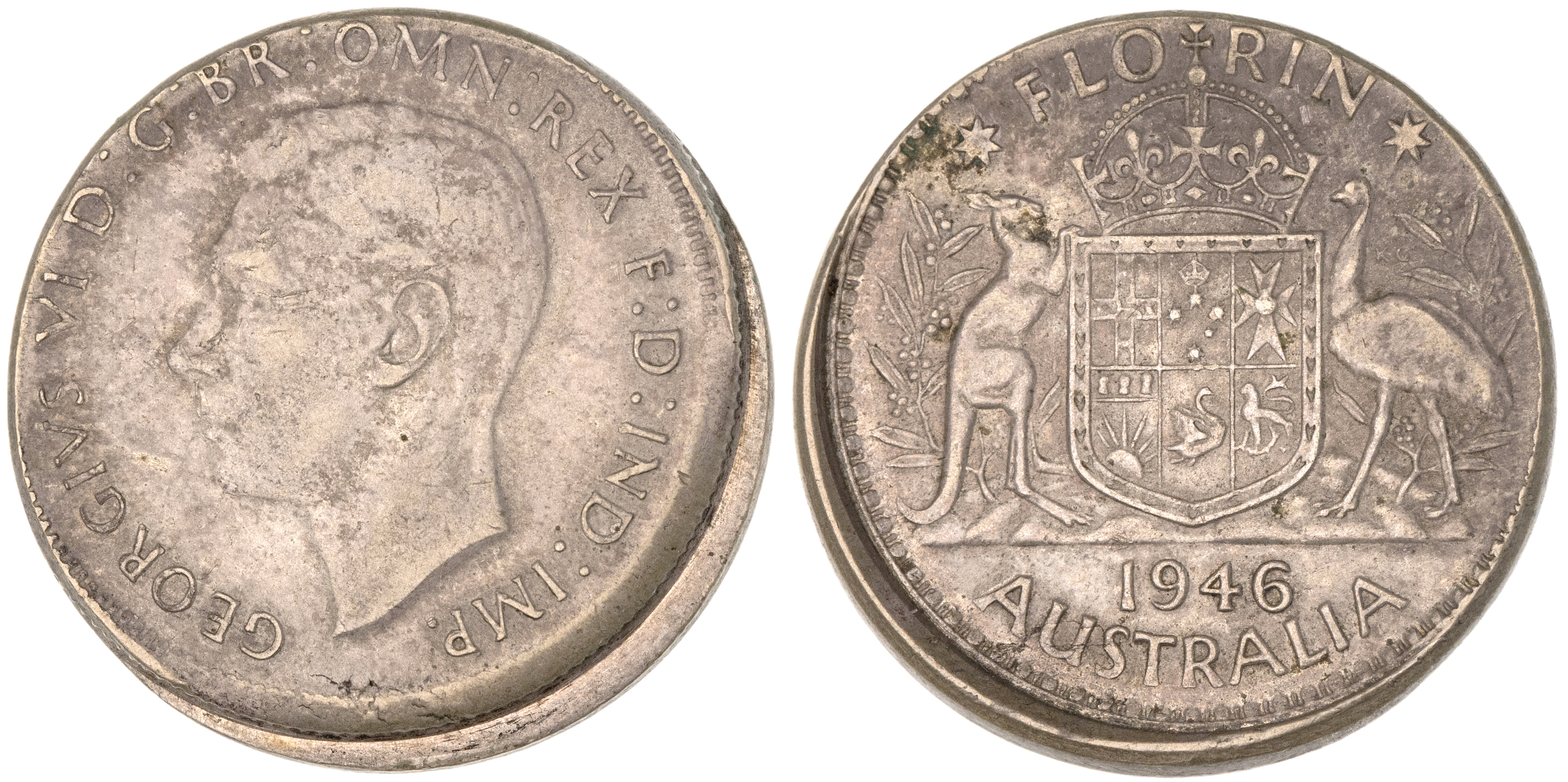 George VI, Florin, 1946, gVF