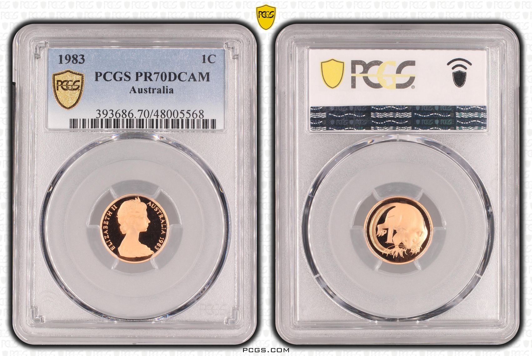 One Cent, 1983, Pcgs Pr70dcam