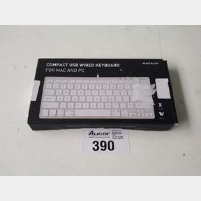 MACALLY COMPACT USB WIRED KEYBOARD FOR MAC AND PC