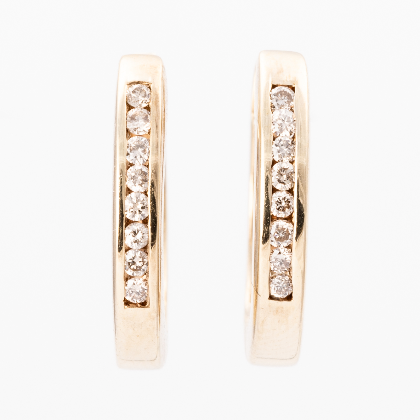 Diamond Huggie Earrings 9ct Gold
