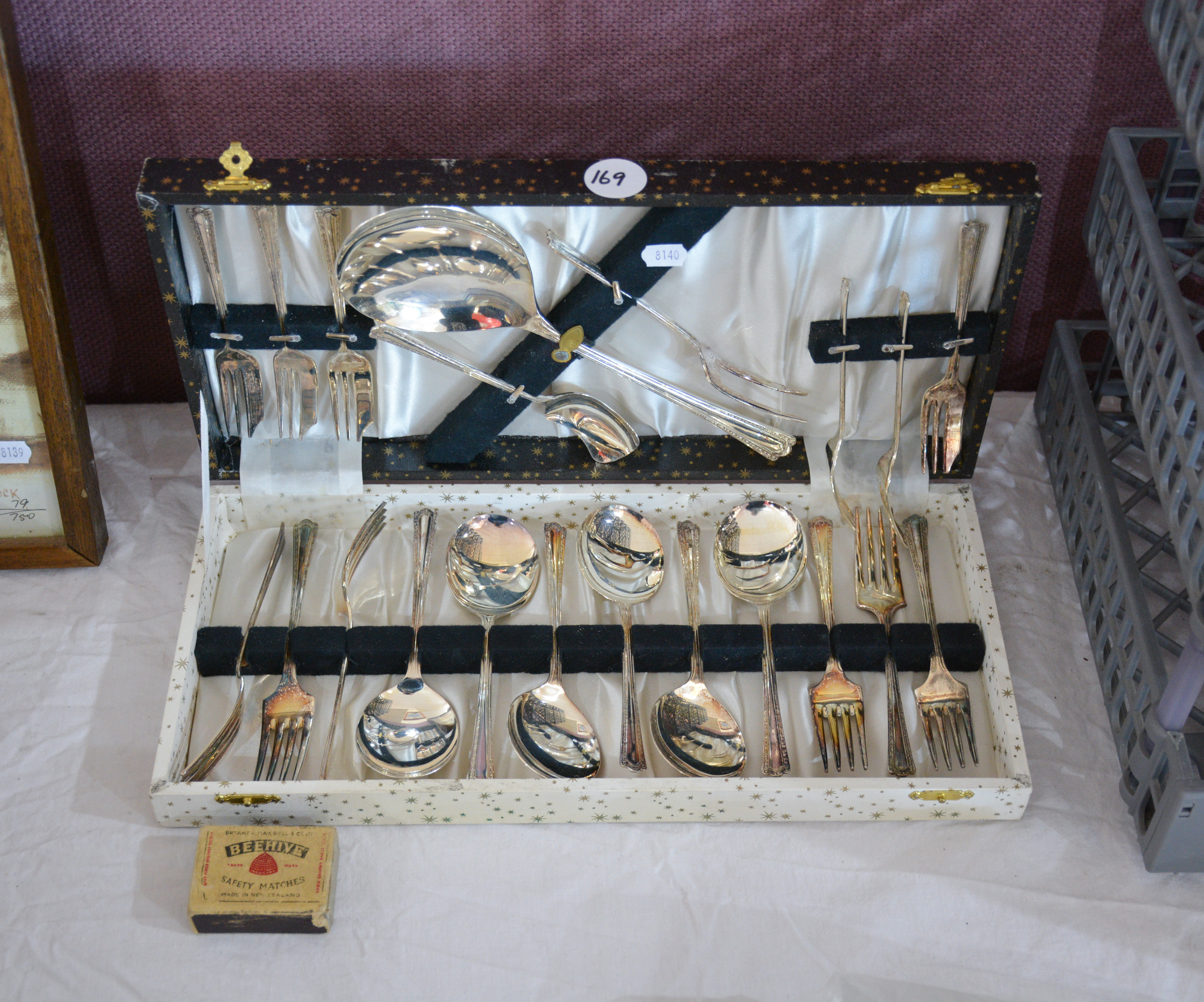 Mid 20th C. Silverware in Case — sold at auction in New Zealand for $30