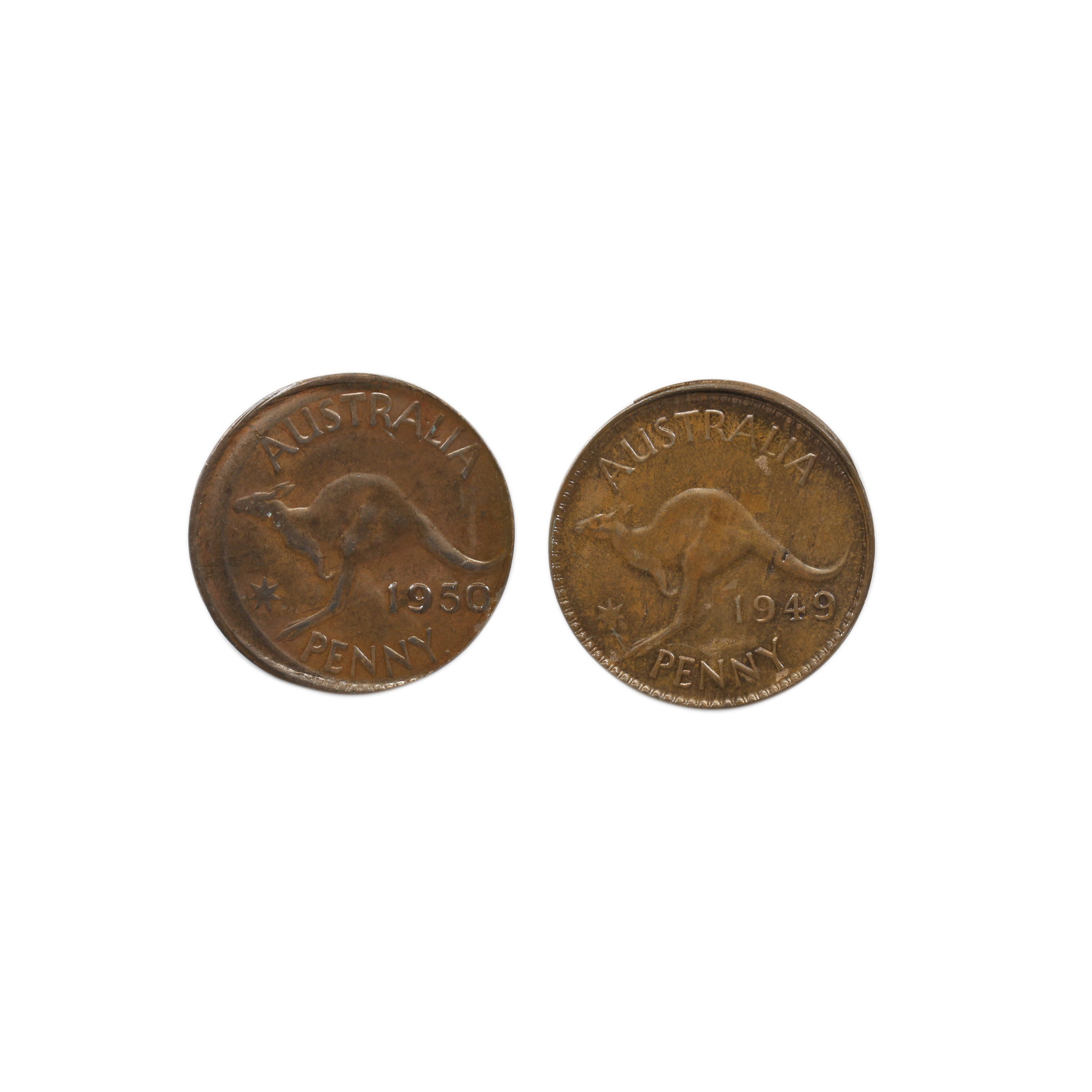 855. · Pair, George IV, Penny, 1949 & 1950Y., EF