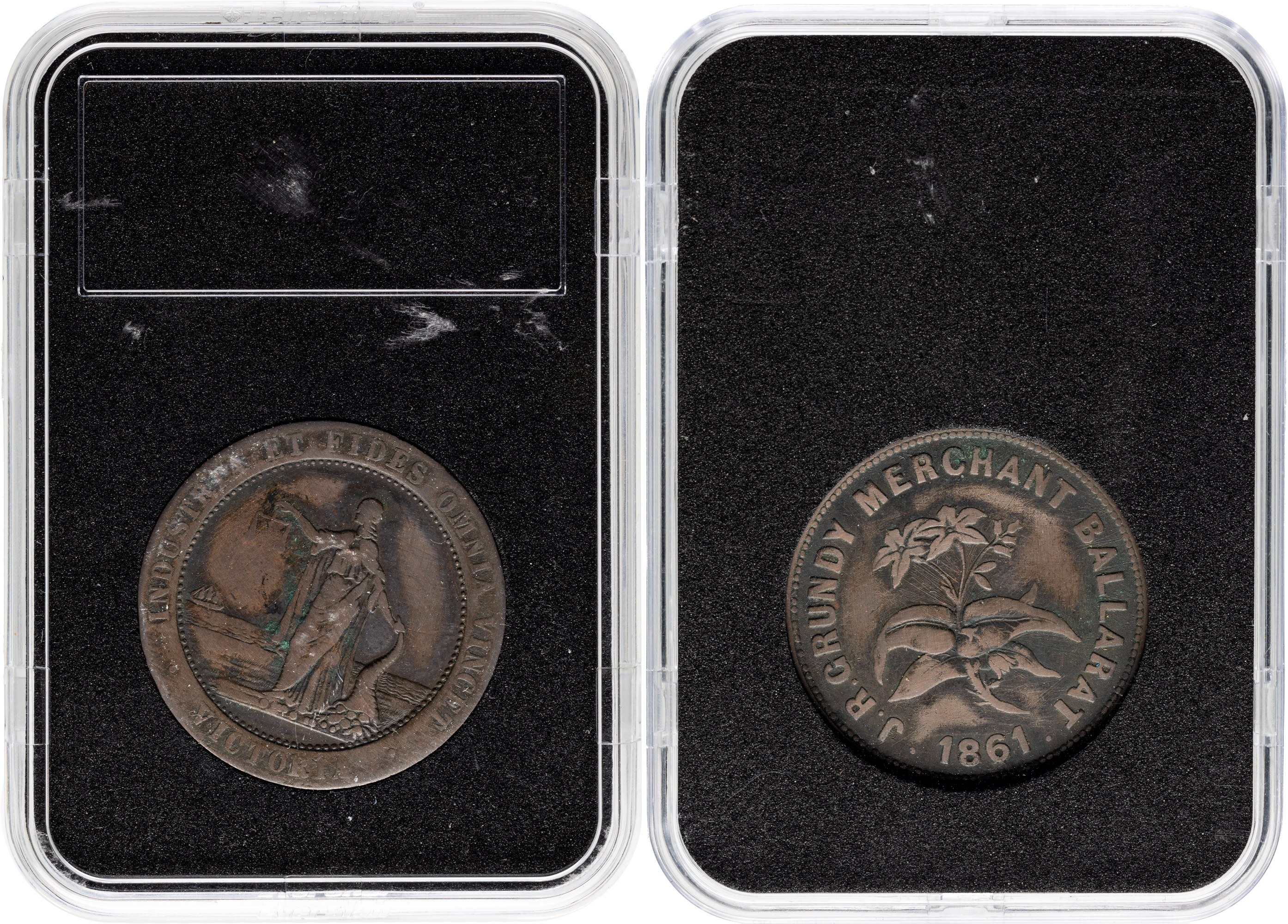 A.89 - Grundy, J.R., Ballarat, Victoria, Penny, 1861,