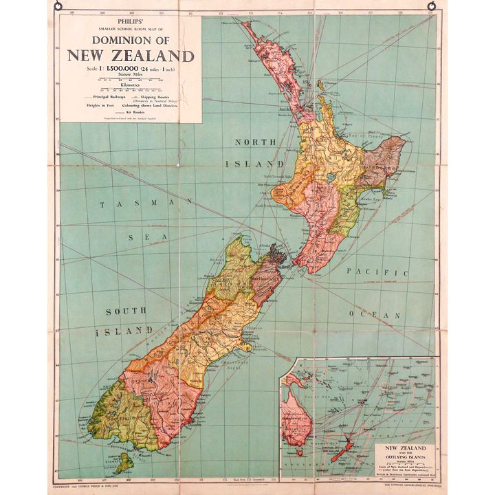 PHILIP, GEORGE & SON  [map] - Dominion of New Zealand