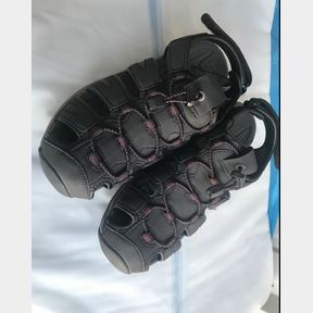 KHOMBU WOMENS ASHLEY ADJUSTABLE ACTIVE SANDAL BLACK/PURPLE SZ 8