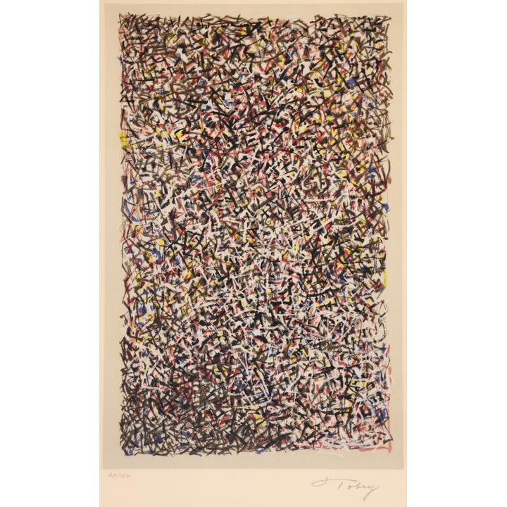 Mark Tobey '''Stained Glass'' 1974 Color Lithograph