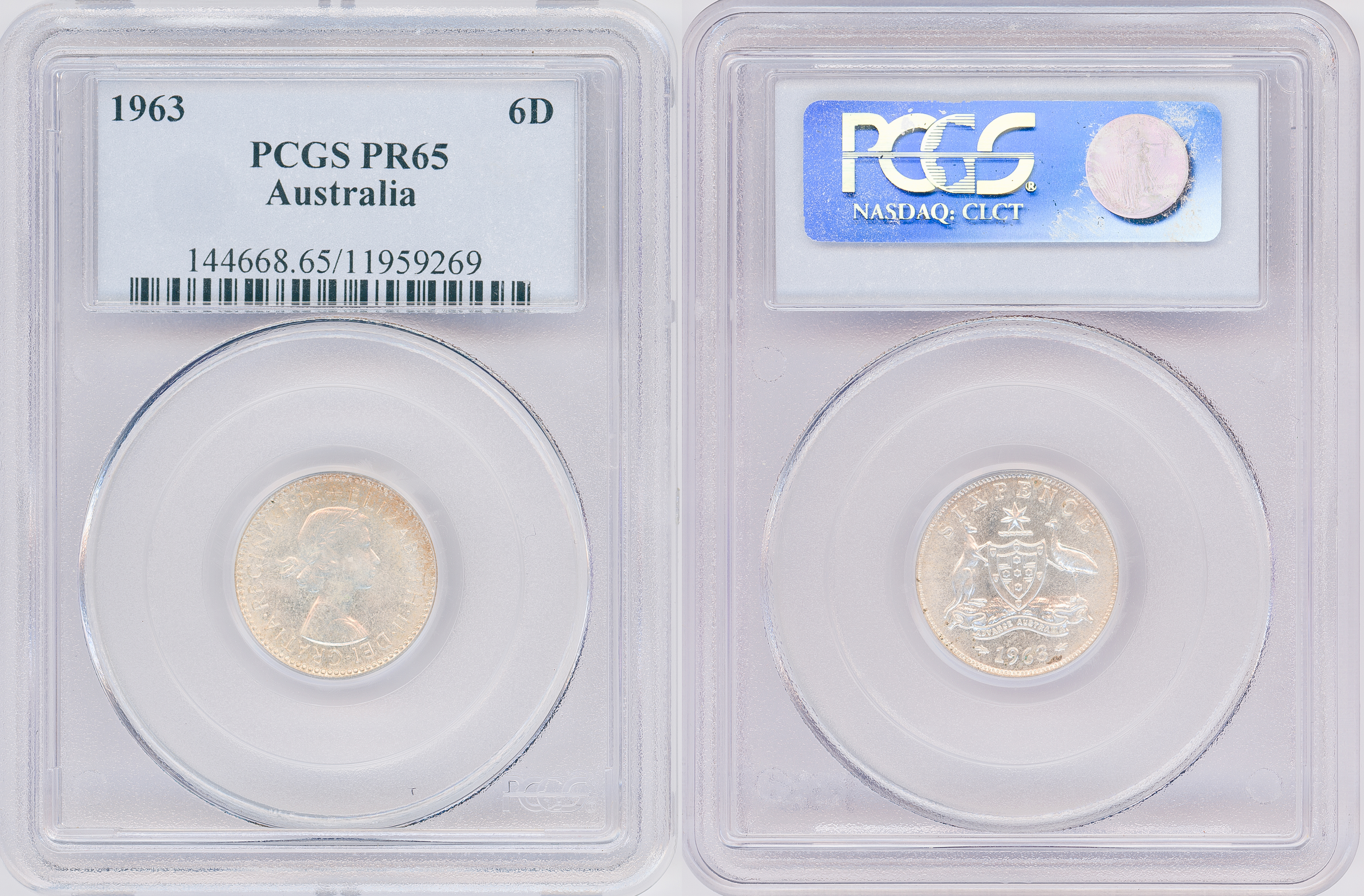 Elizabeth II, Sixpence, 1963(m), PCGS PR65