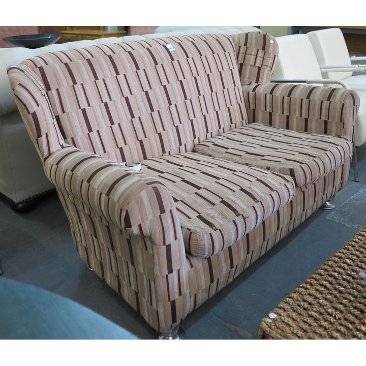 UPHOLSTERED TWO-SEATER SOFA AND ARMCHAIR,