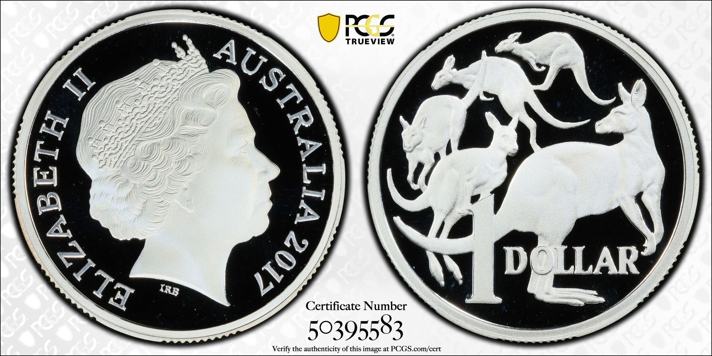 Elizabeth II, Silver, 6/0, One Dollar, 2017, PCGS PR70DCAM