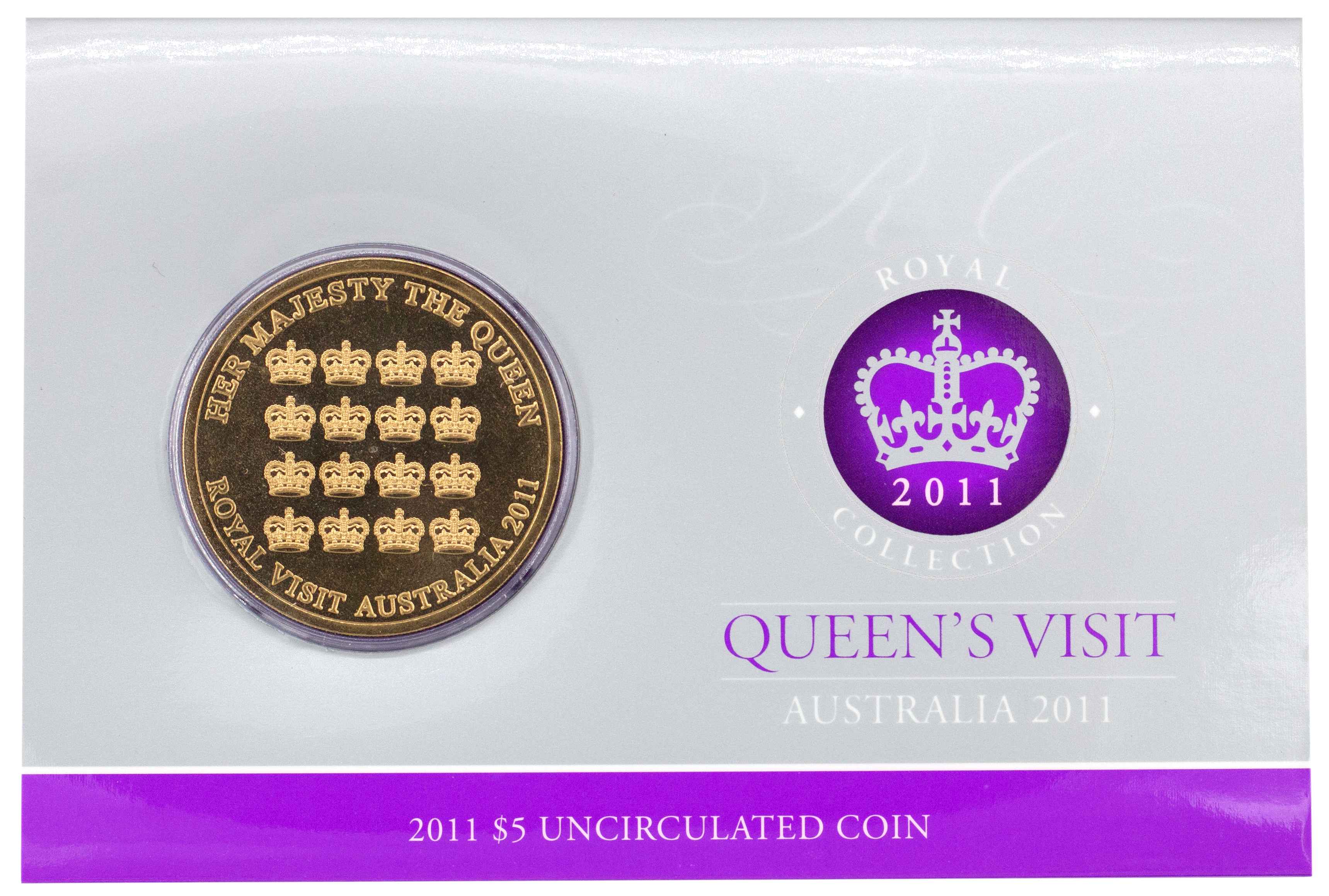 2011 RAM $5 Queen's Visit Aluminium Bronze Uncirculated Coin - Carded