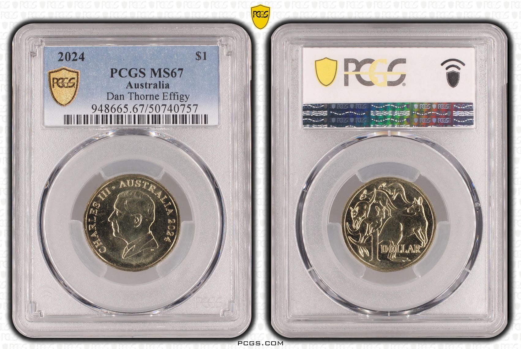 Dan Thorne Effigy , One Dollar, 2024, PCGS MS67