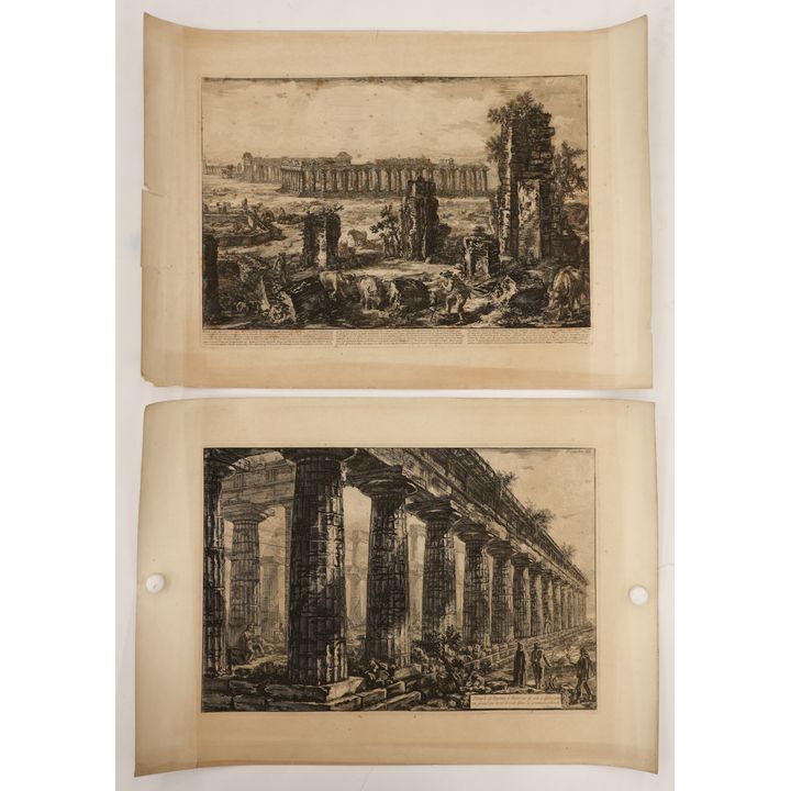 2pc Piranesi Architectural Engravings