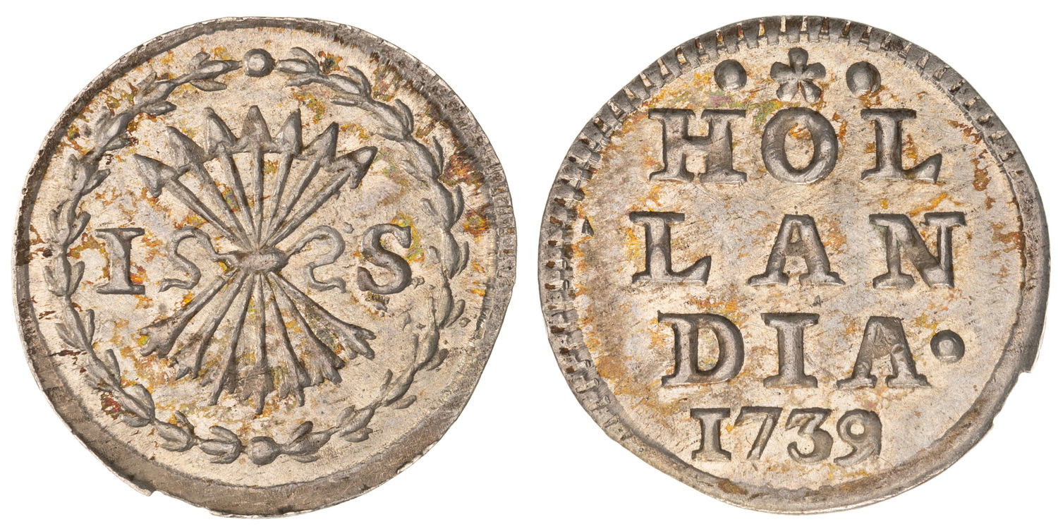 United Netherlands, Hollandia Mint , One Stuiver, 1739, UNC