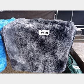 LIGHT RUG FLUFFY CARPET - DARK GREY - 200 L X 150 W CM -