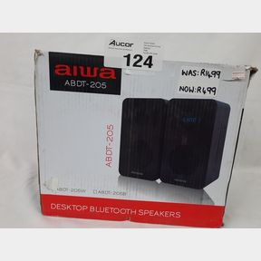 AIWA ABDT-205B DUAL BOOKSHELF BLUETOOTH SPEAKERS