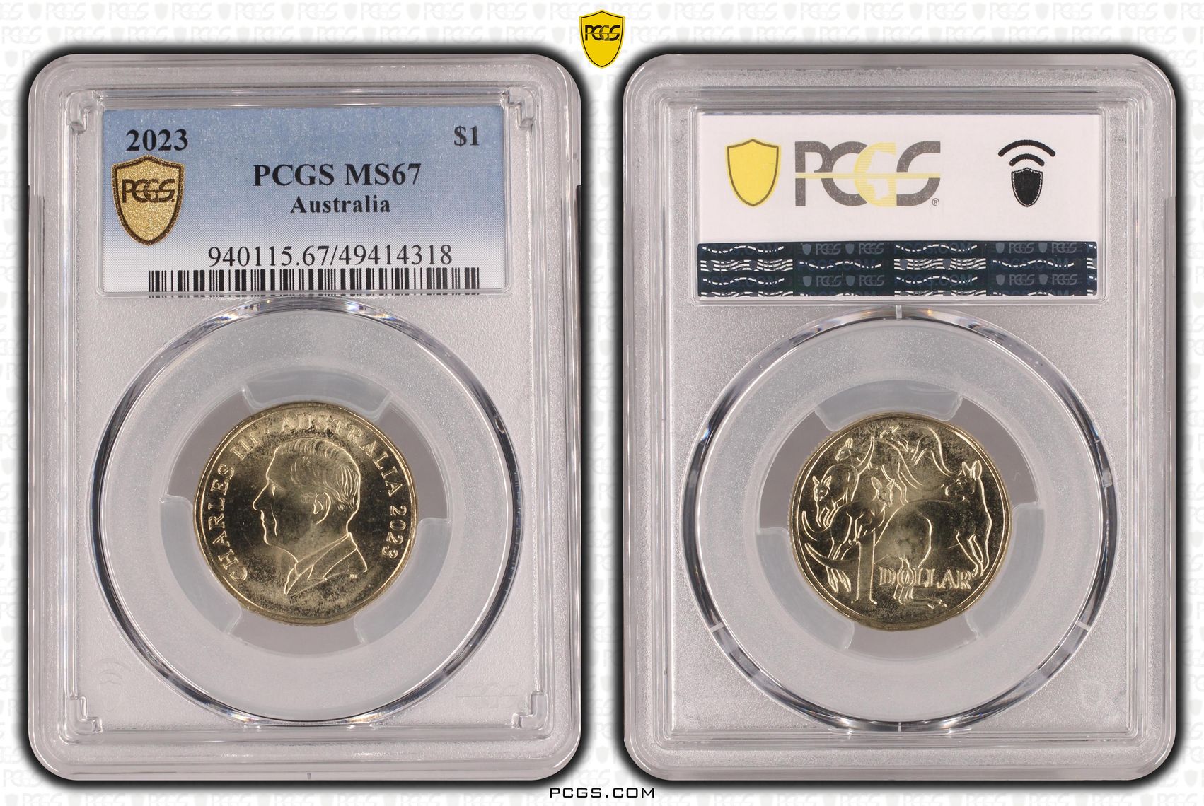 Charles III, , One Dollar, 2023, PCGS MS67