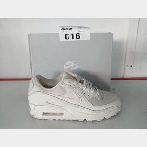 AIR MAX 90 PREMIUM - DH0569-100 - WHITE/WHITE-METALLIC GOLD - UK 5