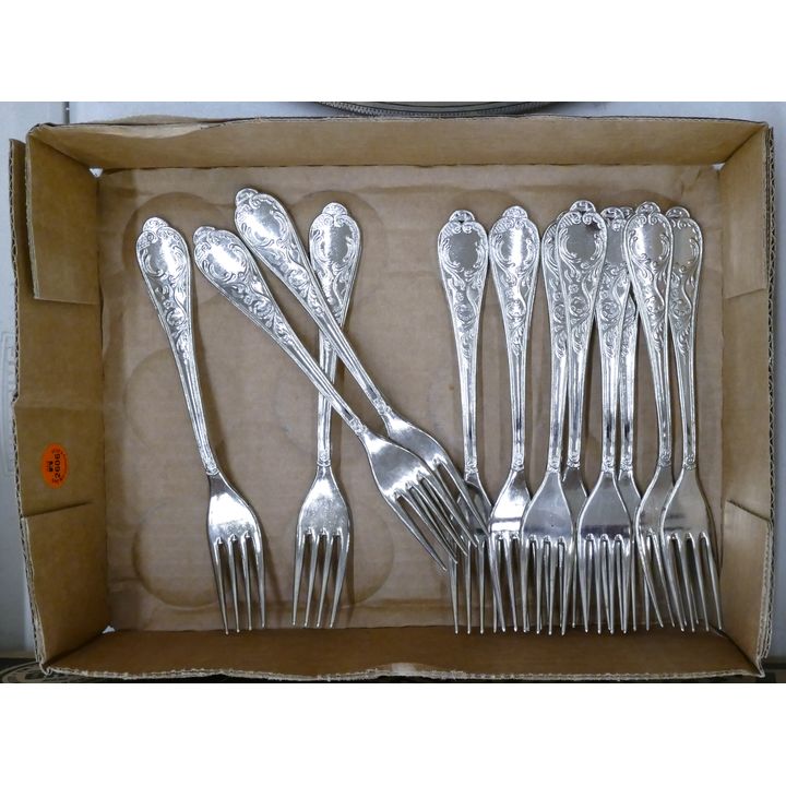 Box French Silverplated Forks