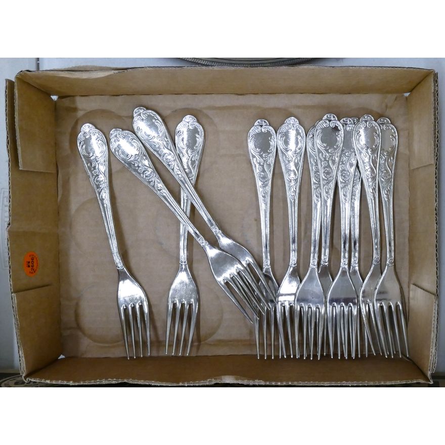 Box French Silverplated Forks