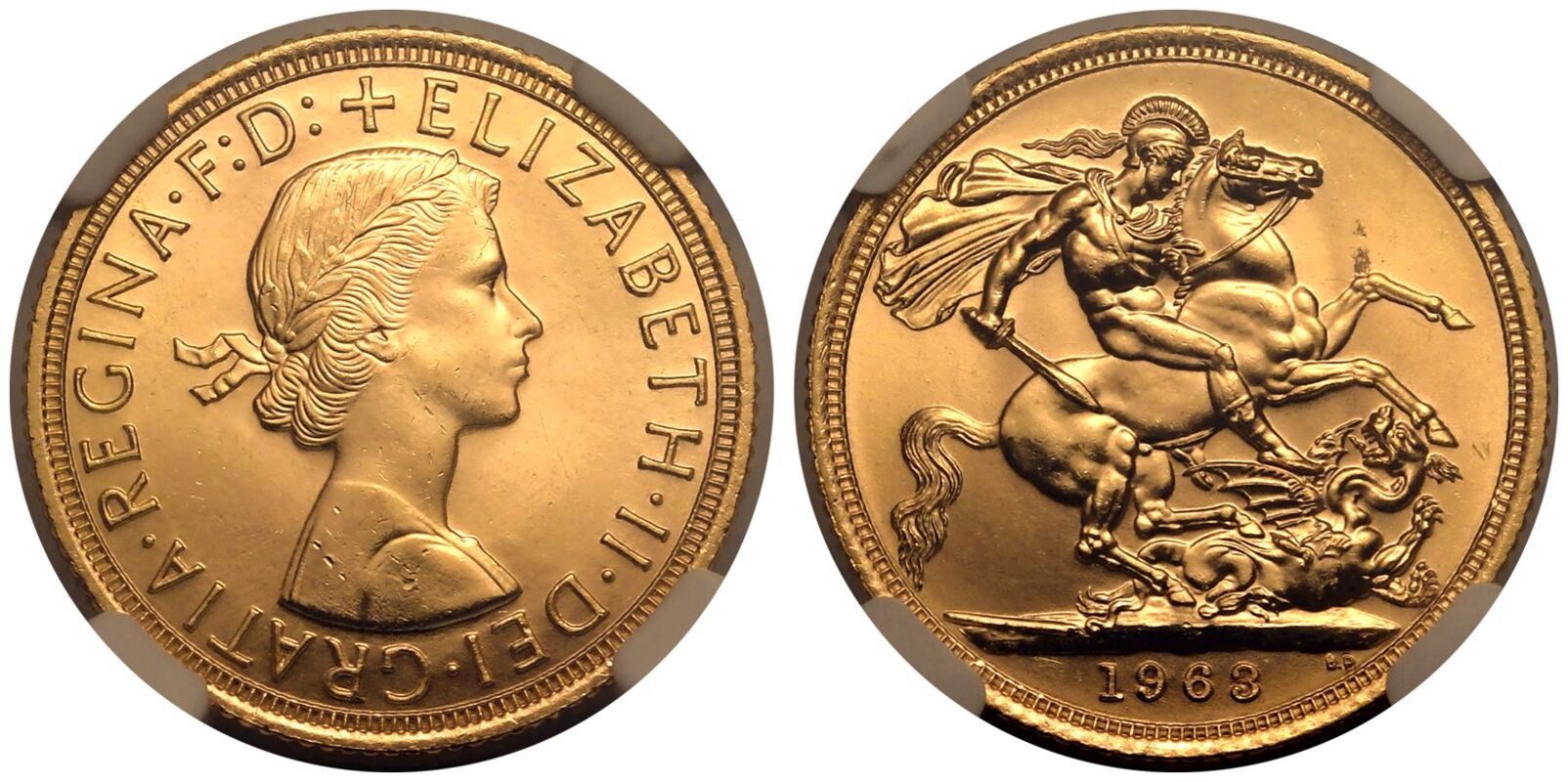 1963 Gold Sovereign NGC MS 66 | The Coin Cabinet Auctions