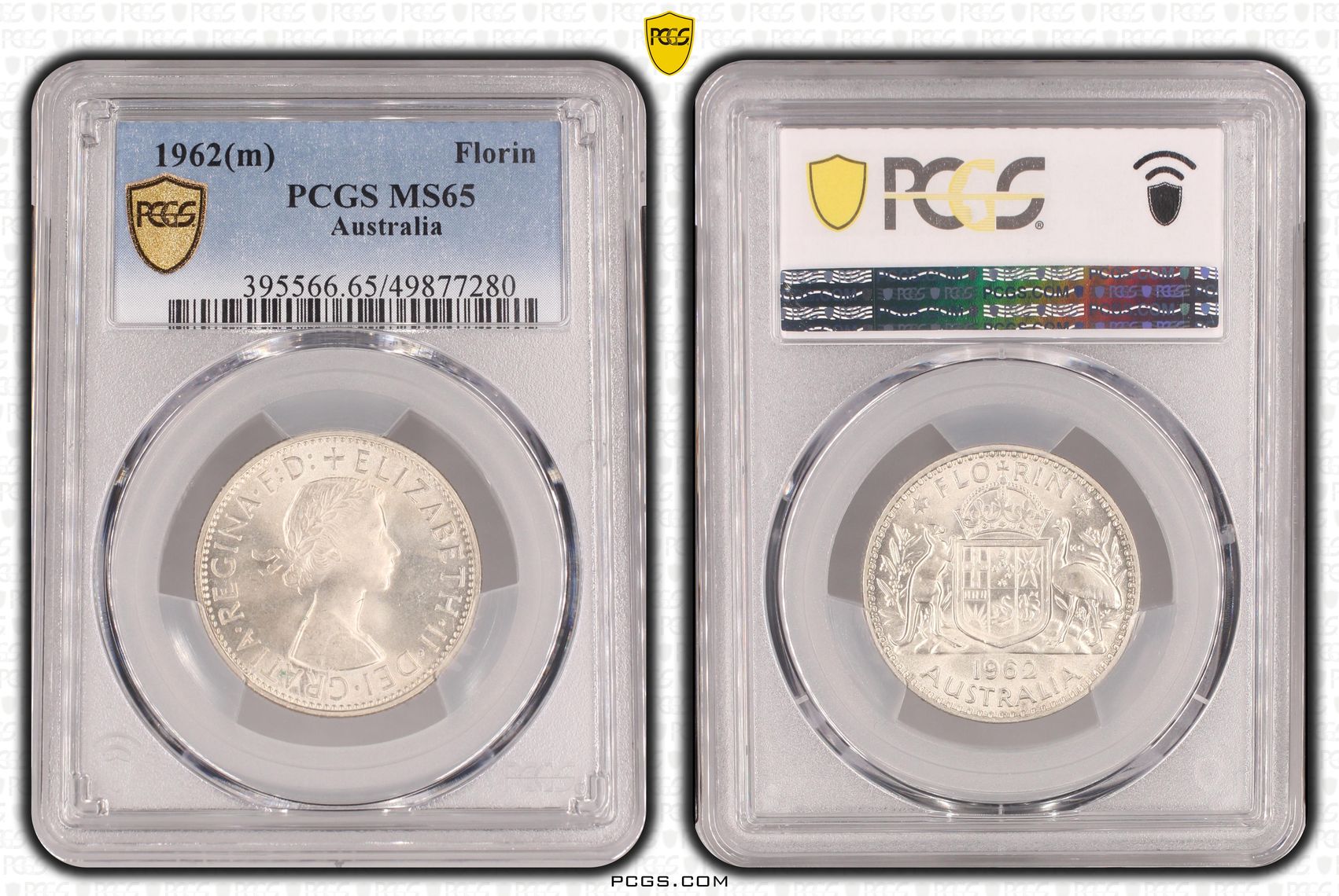 Elizabeth II, , Florin, 1962(m), PCGS MS65