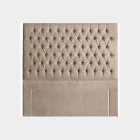 SHE MADE ME SWEET DREAMS LININ UPHOLSTERED OATS BROWN THREE QUARTER HEADBOARD