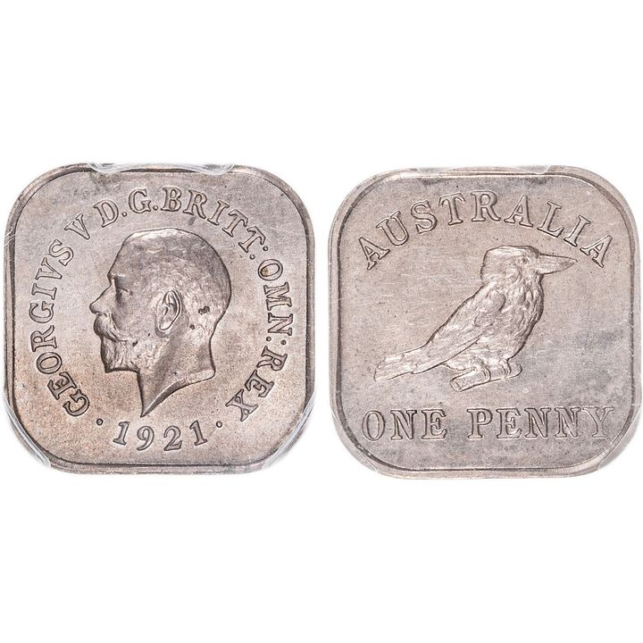 George V, Square Penny, 1921, PCGS SP 64