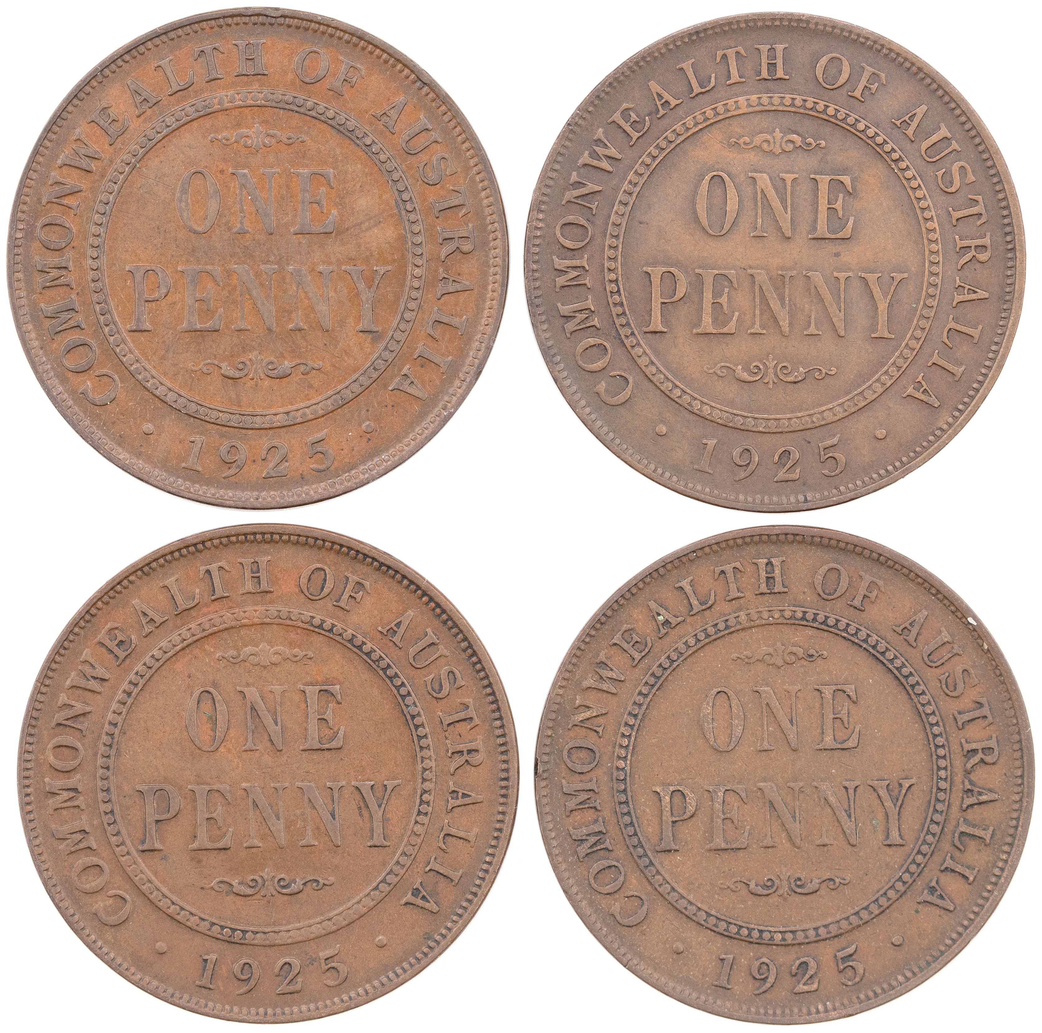 George V, Penny, 1925, VF - gVF