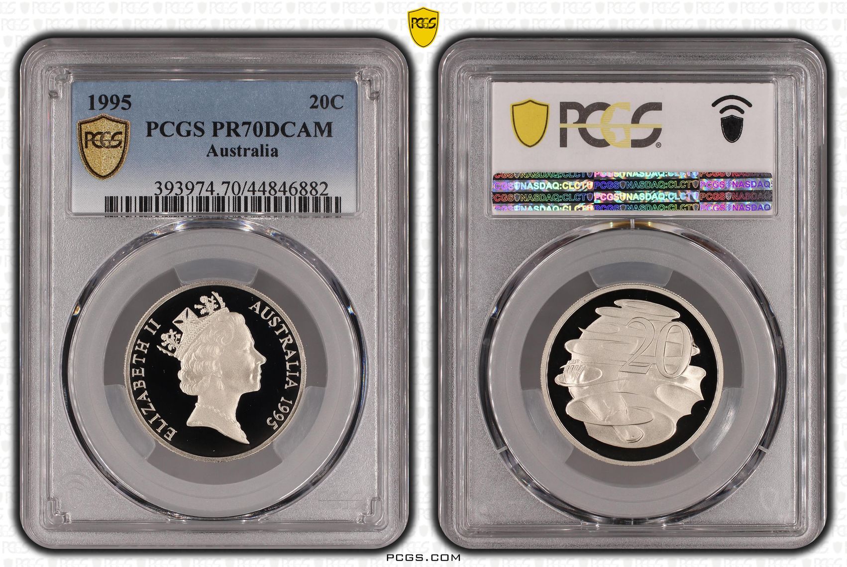 1995 Australia Twenty Cent, 20c PCGS - PR70DCAM POP 12/0 -882