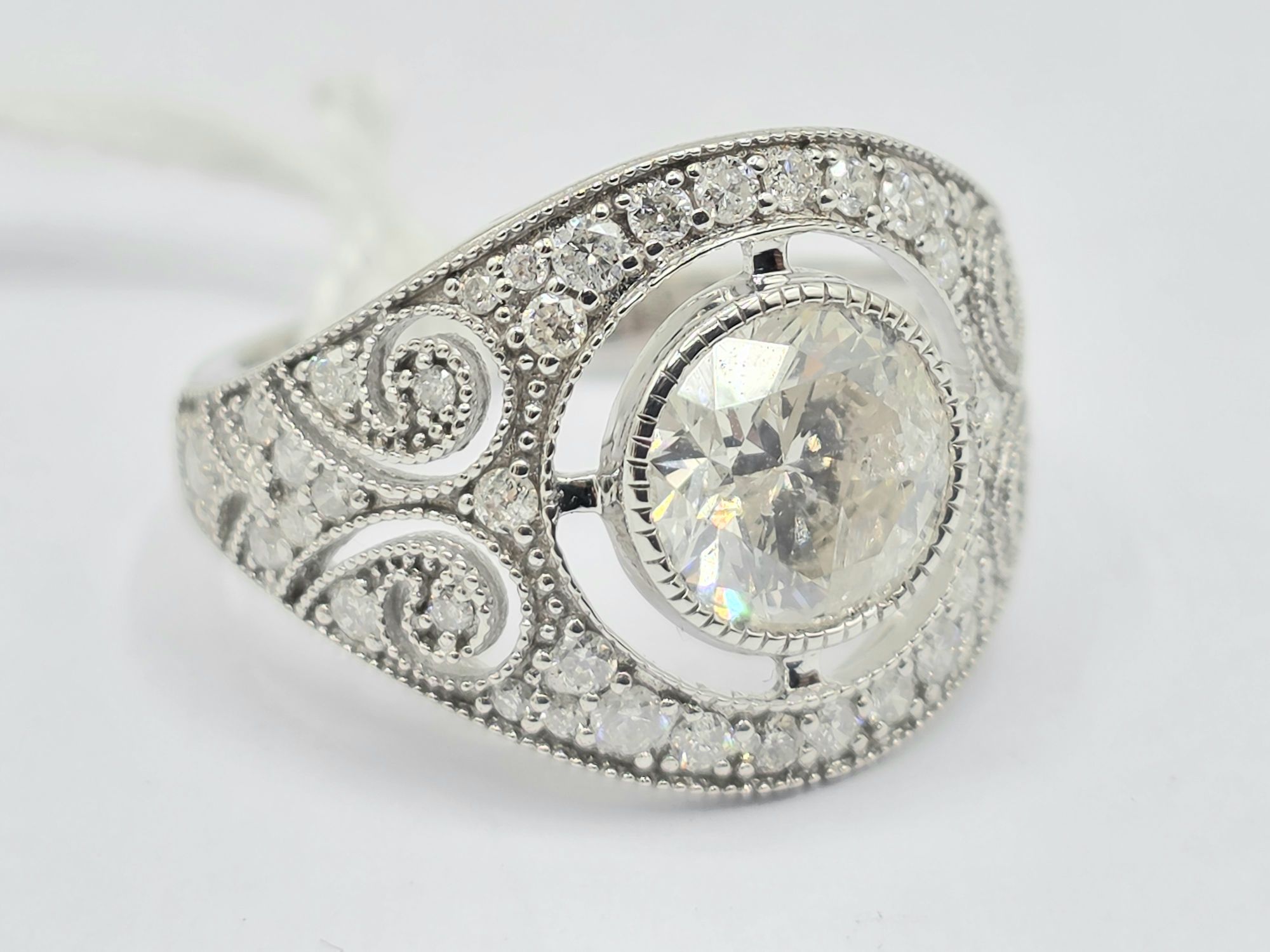 14k Gold Diamond Cluster Ring
