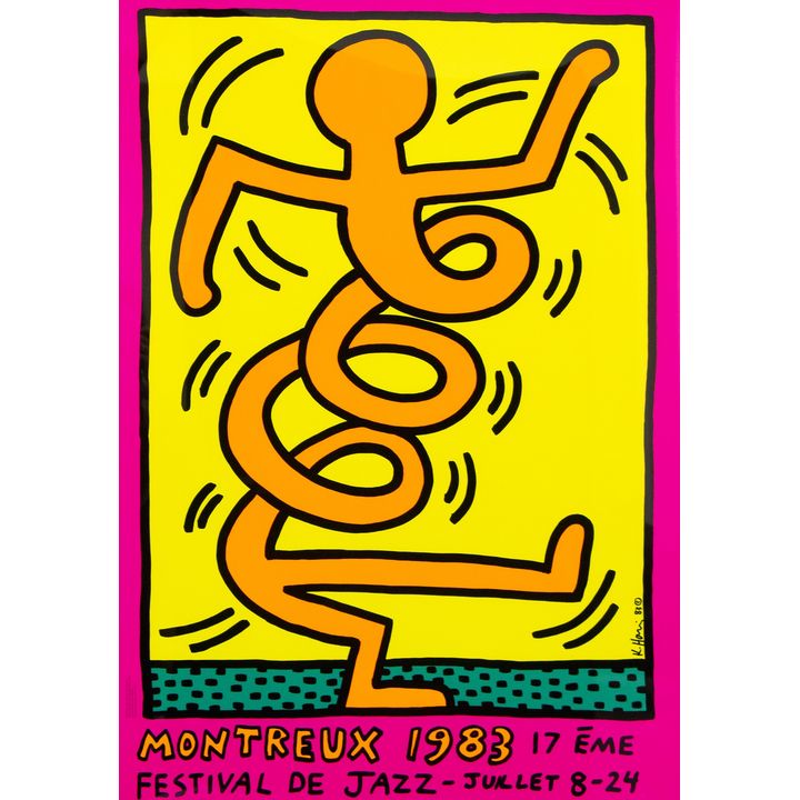 Keith Haring 'Montreux 1983, Pink'