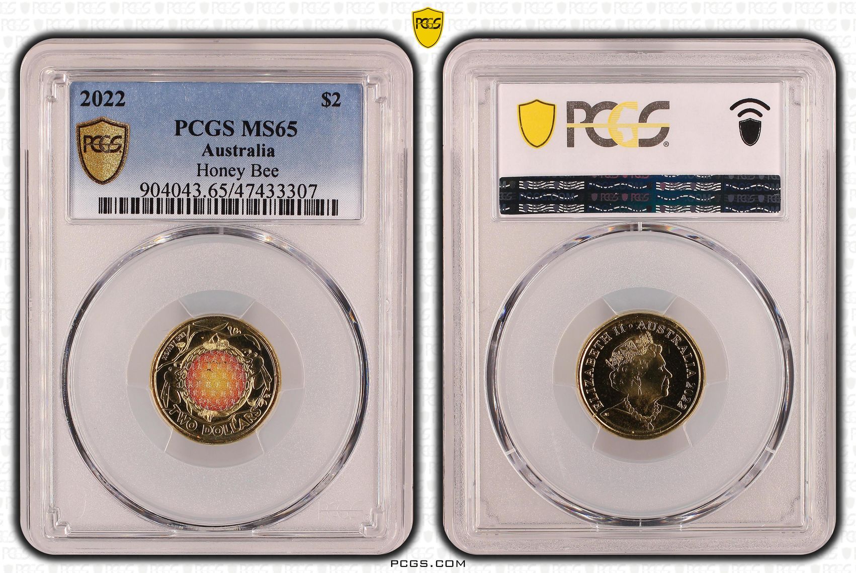 Elizabeth II, Honey Bee, Two Dollar, 2022, PCGS MS65