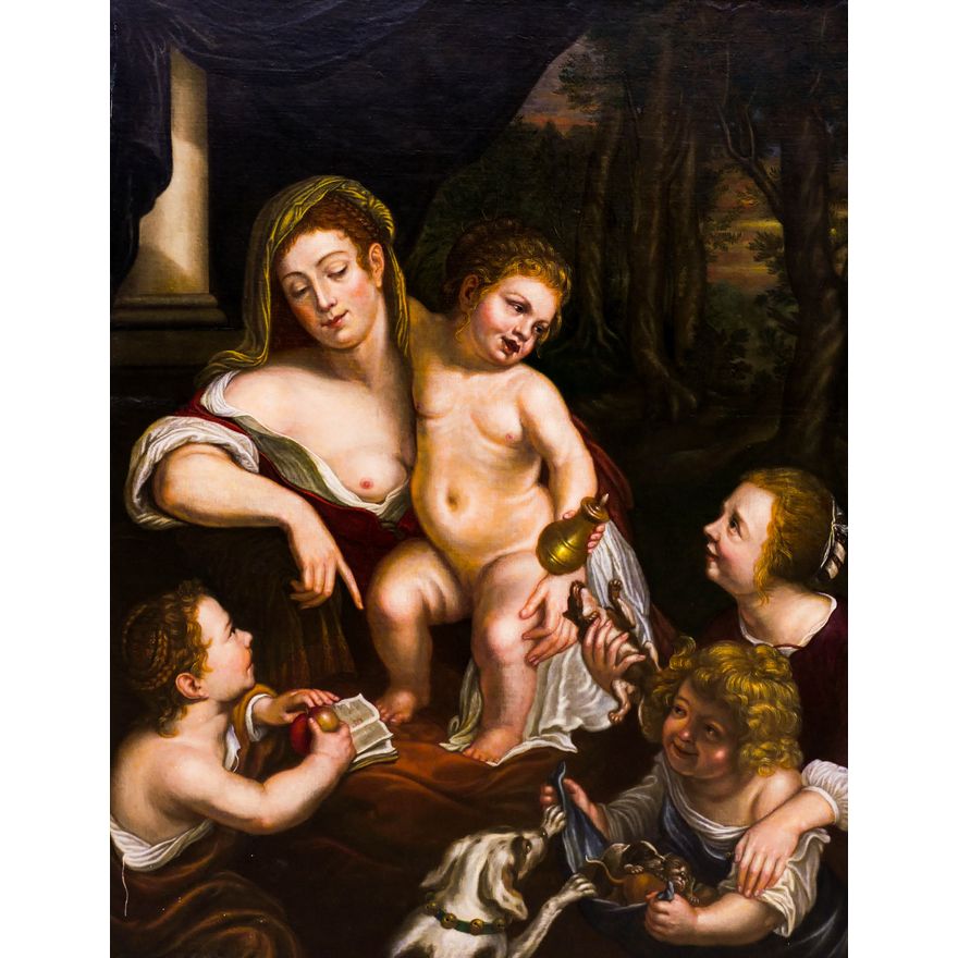 Old Master 18th Cent. Italian School Mother with Child