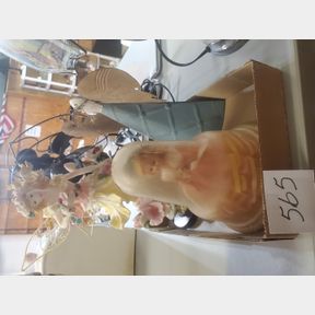 Angels and Vintage pretty dressed doll under plastic