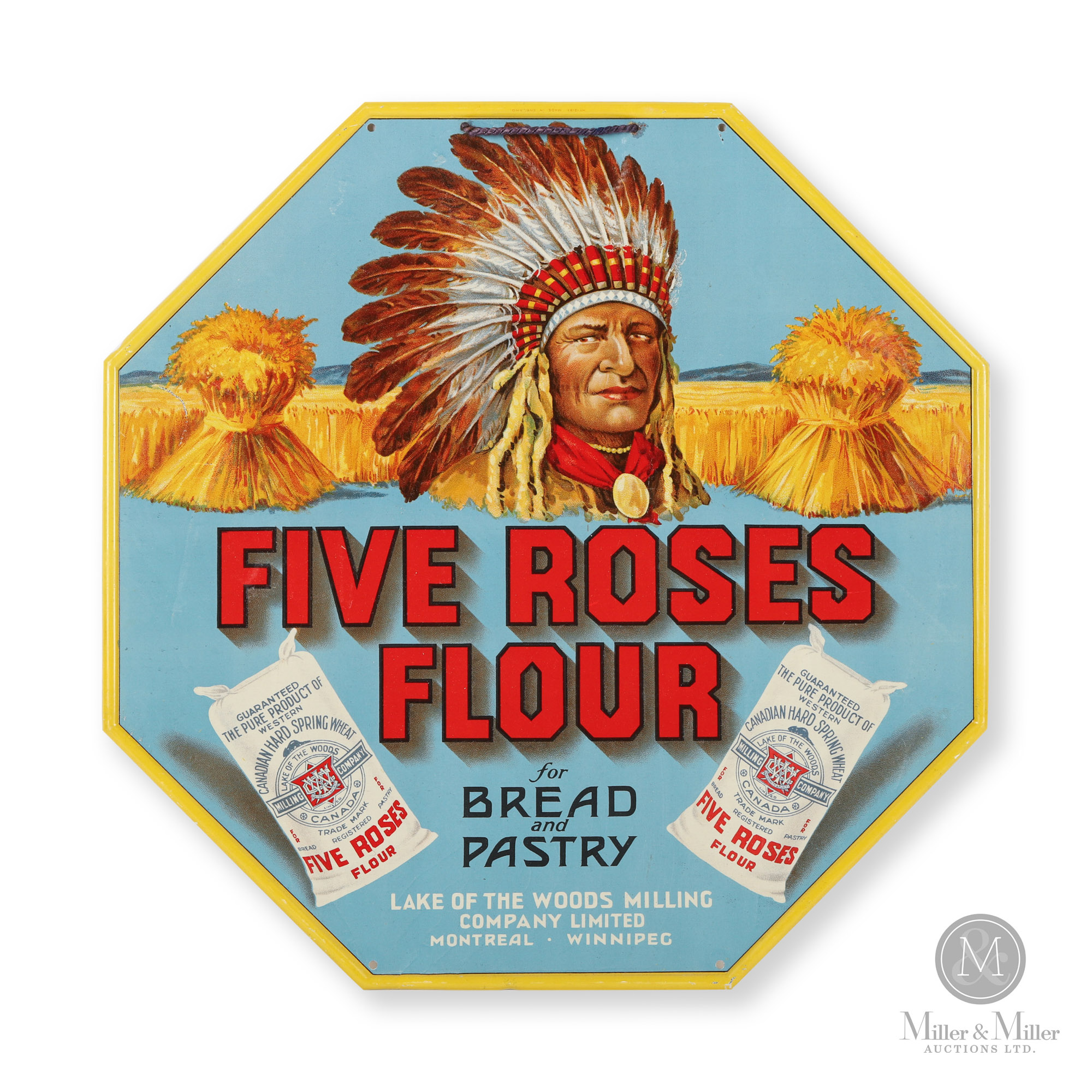Five Roses Flour Octagonal Sign | Miller & Miller Auctions Ltd